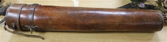 A French Krauss leather telescope case